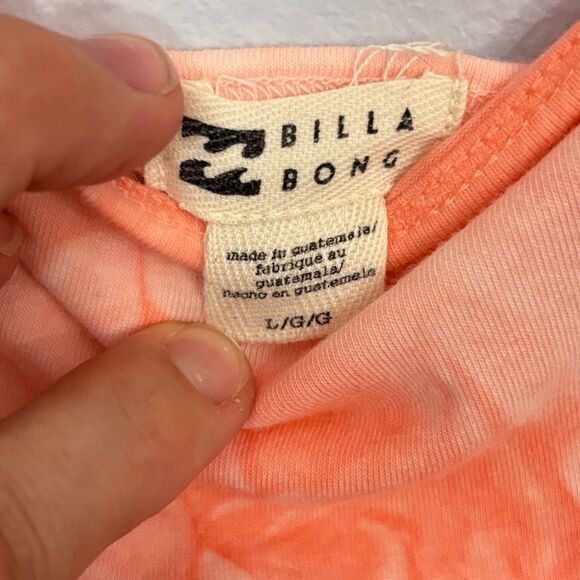 Billabong | Women’s Easy On Me Orange Tie Dye Mini Dress Spaghetti Straps Large - Picture 8 of 16